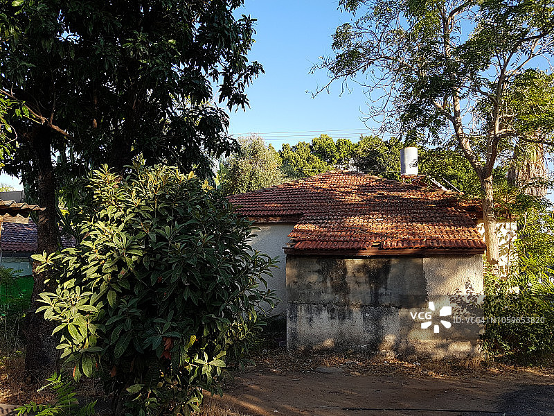 Kfar Saba老城区的老瓦屋图片素材