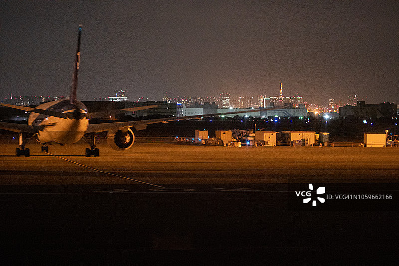东京羽田国际机场夜景图片素材