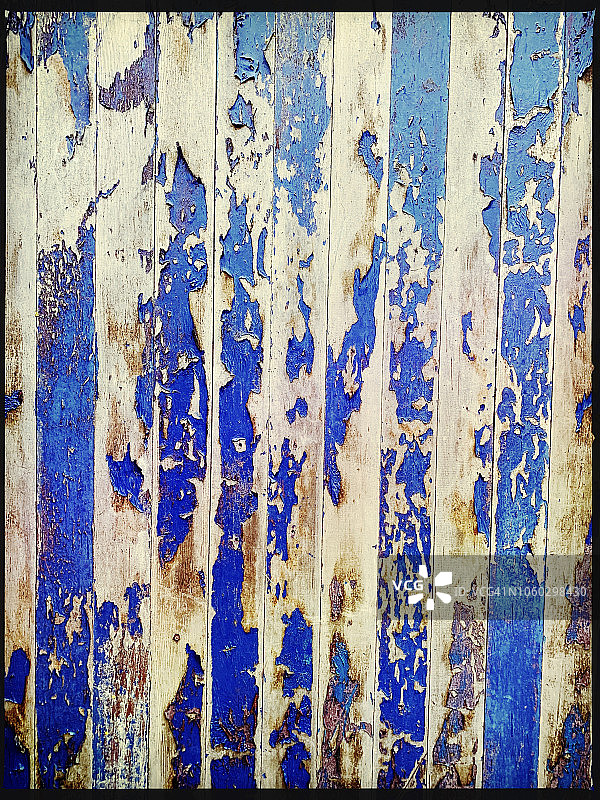 风化的蓝色栅栏图片素材