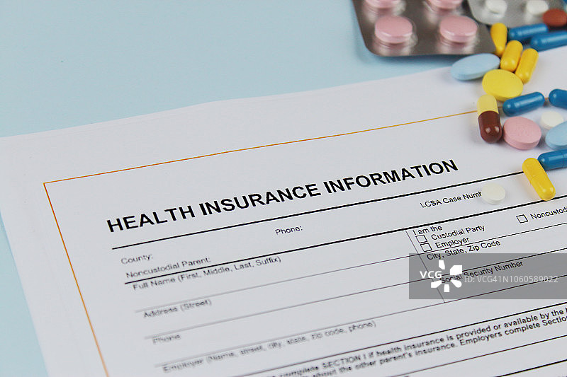 健康保险表格图片素材