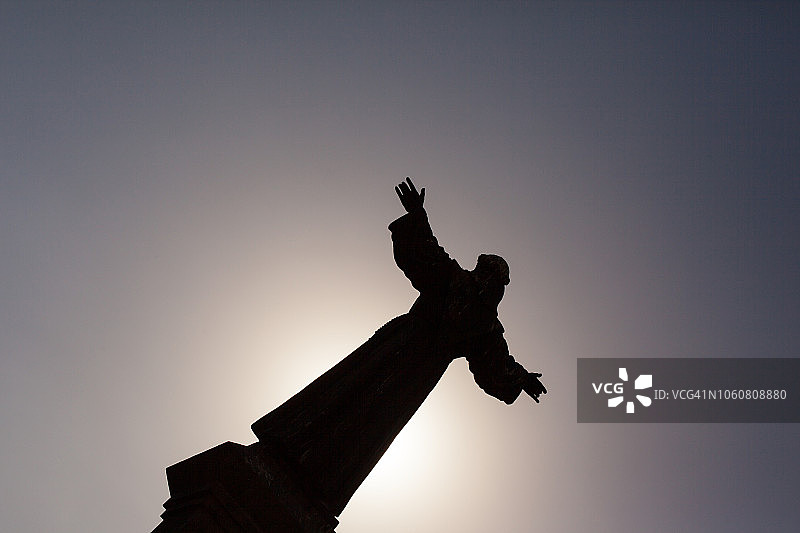 阿雷基帕的耶稣剪影图片素材