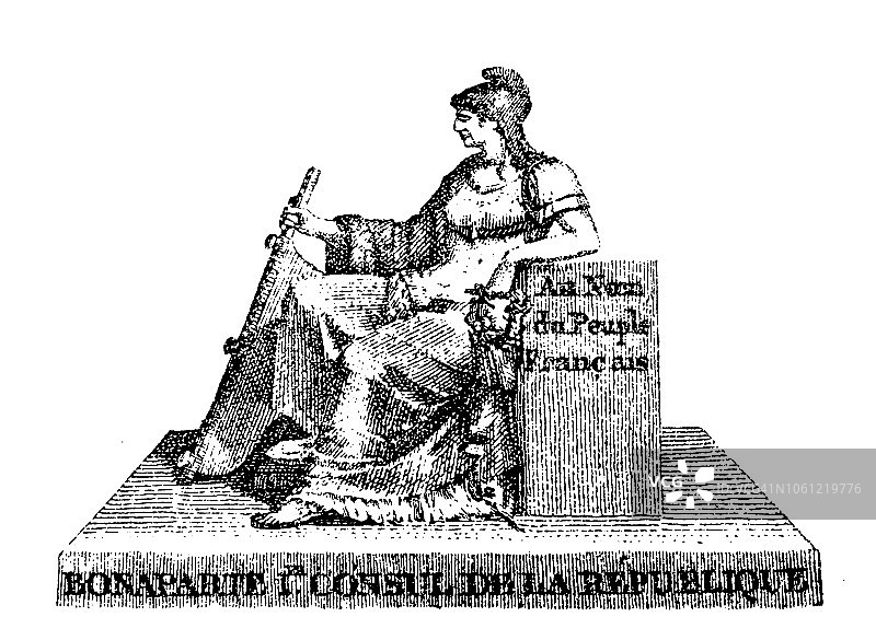 拿破仑时期法兰西共和国国玺图片素材