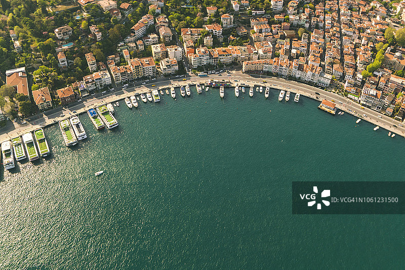 土耳其伊斯坦布尔直升机航拍景观图片素材