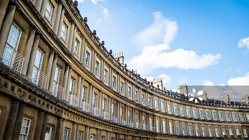 英国巴斯传统格鲁吉亚房屋景观图片素材
