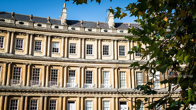 英国巴斯传统格鲁吉亚房屋景观图片素材