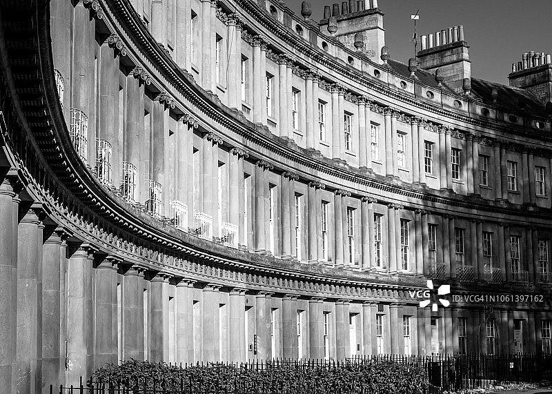 英国巴斯传统格鲁吉亚房屋景观图片素材