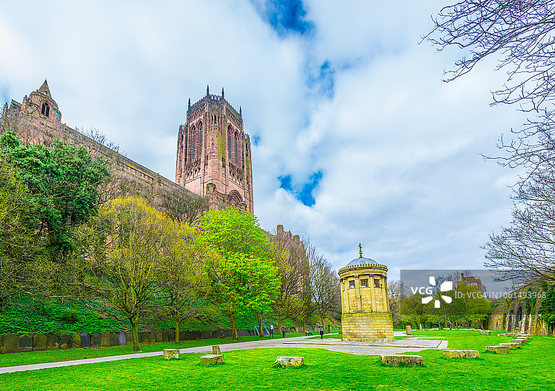 英格兰利物浦大教堂景色图片素材
