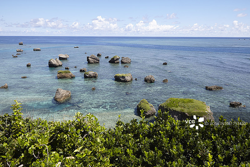 日本冲绳县宫古岛东平安名崎海岬图片素材