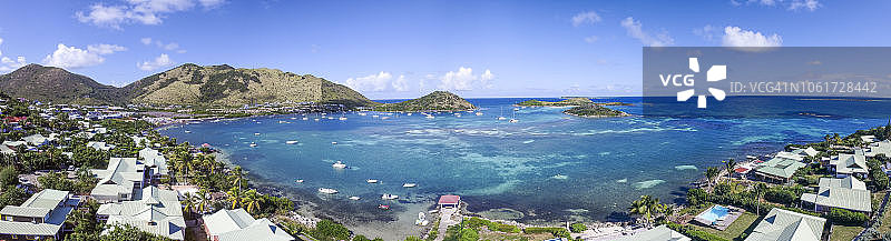 圣马丁岛海滩全景图片素材