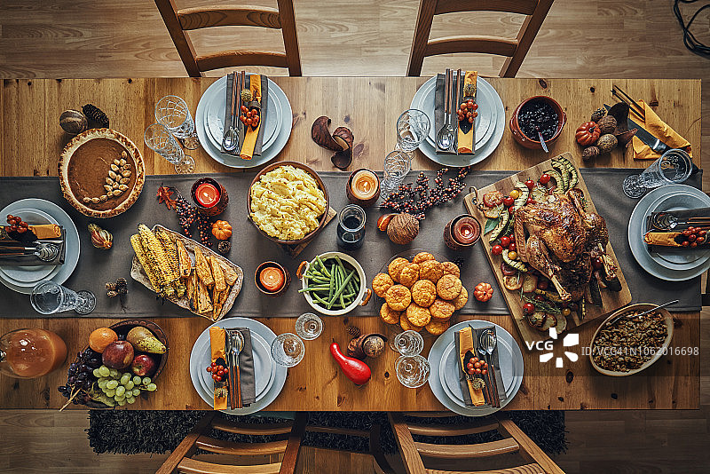 传统节日火鸡大餐图片素材