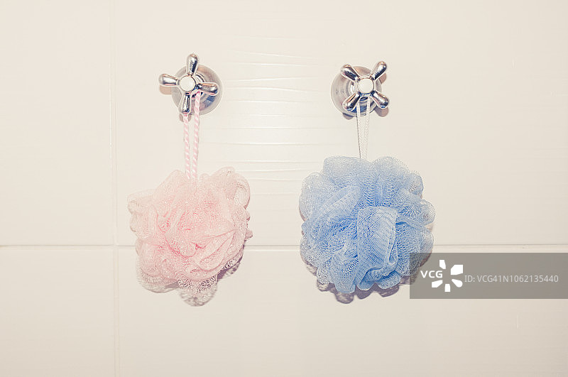 沐浴淋浴海绵网图片素材