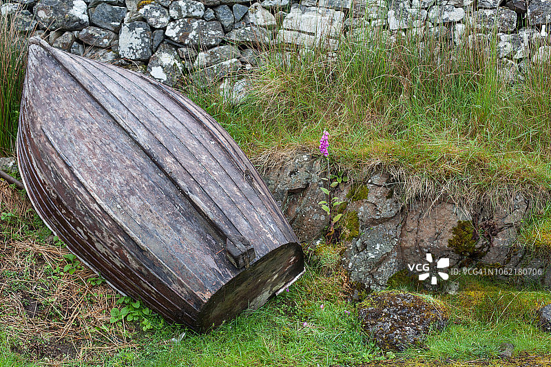 苏格兰的废弃渔船图片素材