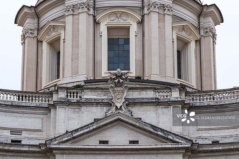 意大利罗马纳沃纳广场圣阿涅塞教堂的细节图片素材