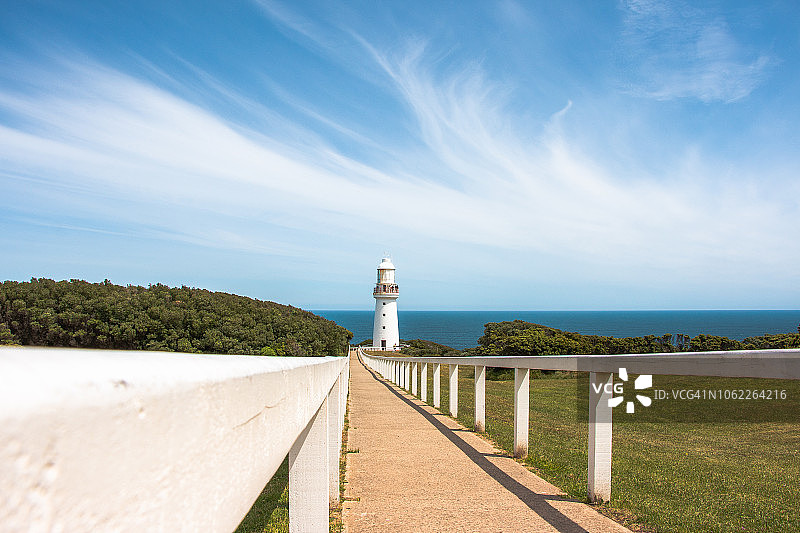 通往奥特威角灯塔的小路图片素材