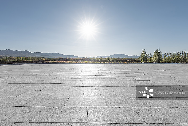 广场瓷砖地面图片素材