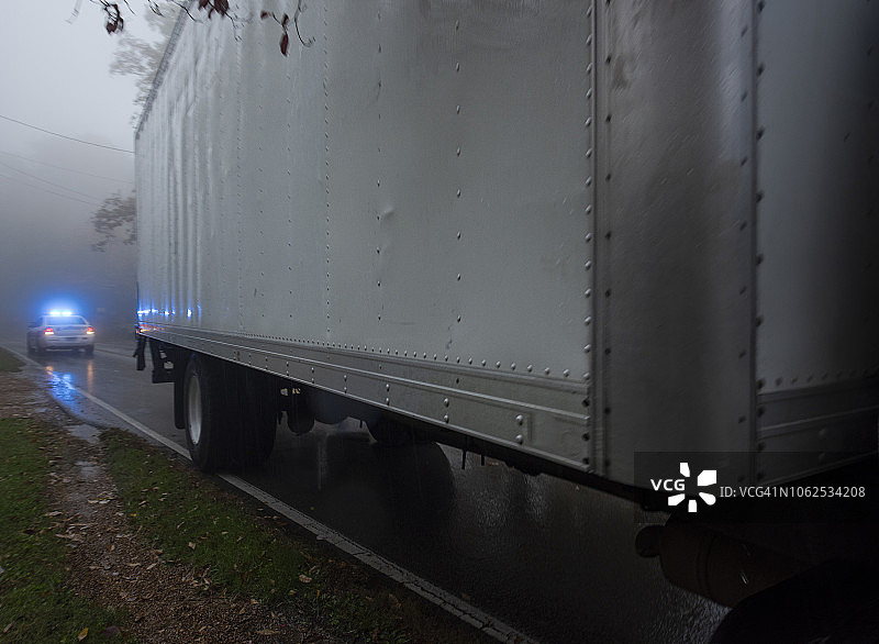 带闪光灯的警车图片素材