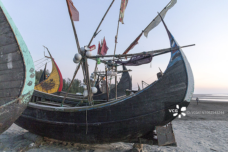 孟加拉国的渔船图片素材