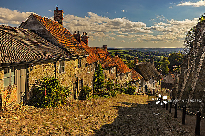 金色山丘，英国多塞特郡图片素材