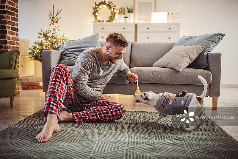 和狗玩耍图片素材