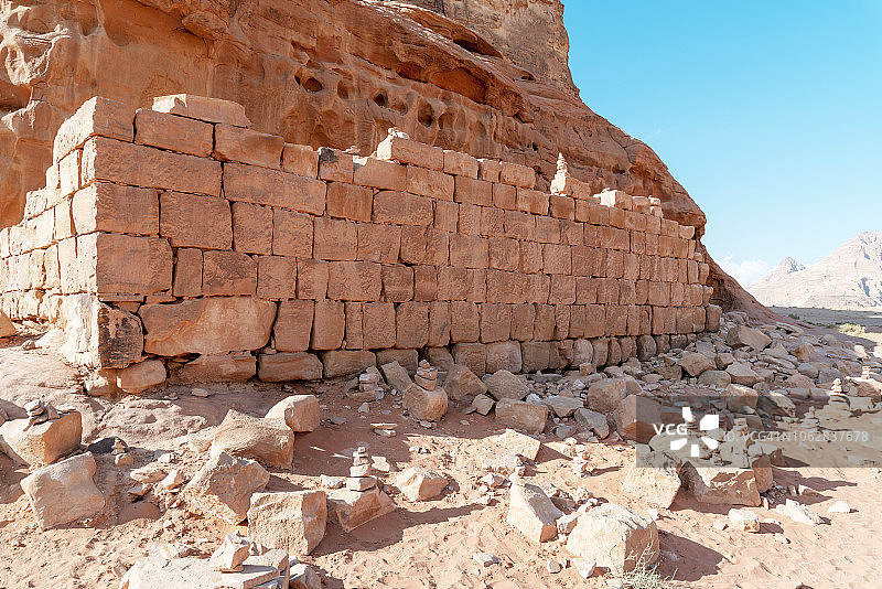 T.E.劳伦斯在瓦迪拉姆的住所遗址图片素材