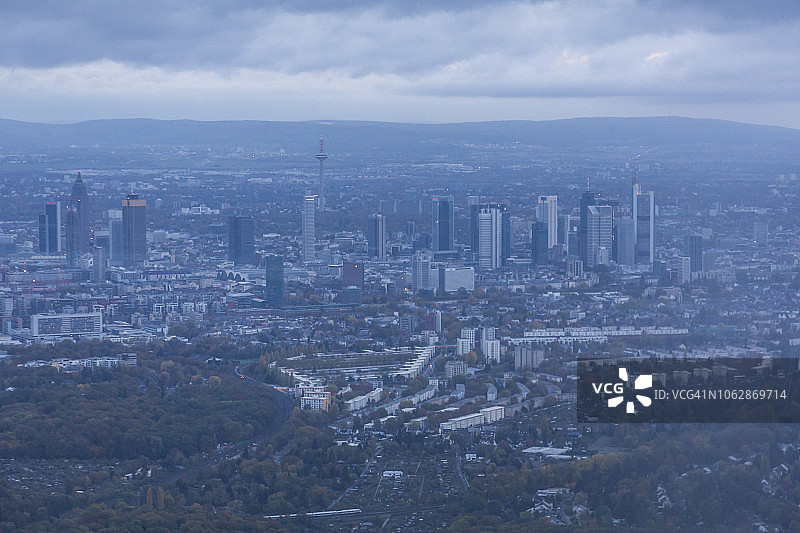 法兰克福的航拍景色图片素材