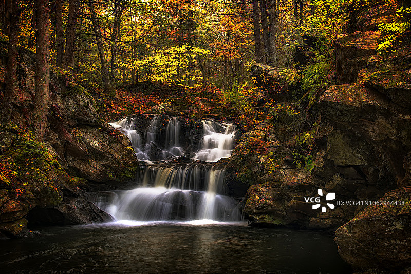 康涅狄格州伯灵顿班内尔瀑布图片素材