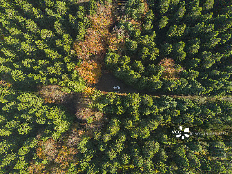 秋季航拍景色图片素材