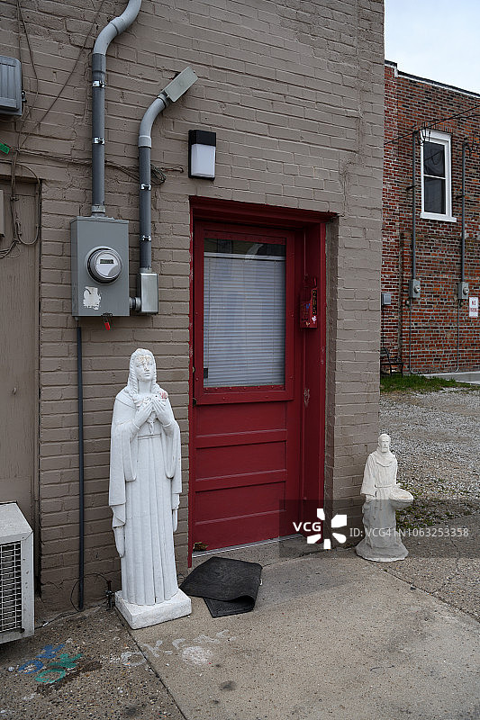 美国密苏里州汉尼拔的宗教雕塑图片素材