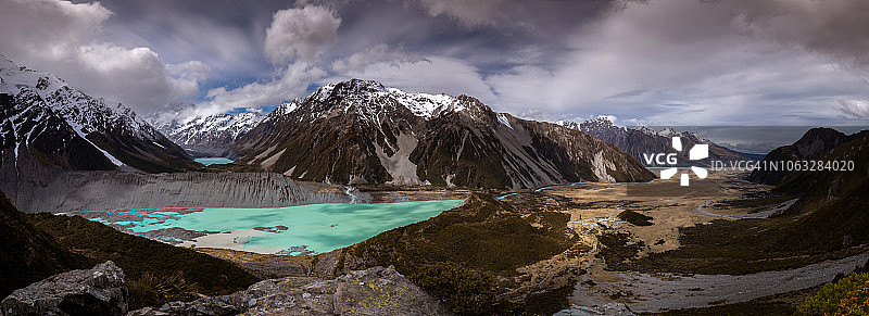 库克山国家公园西利塔恩湖景致图片素材