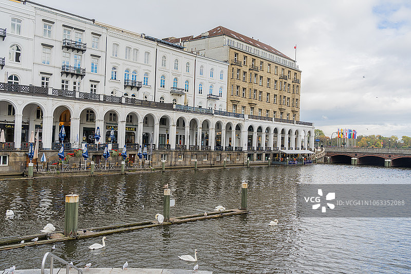 德国汉堡阿尔斯特拱廊图片素材