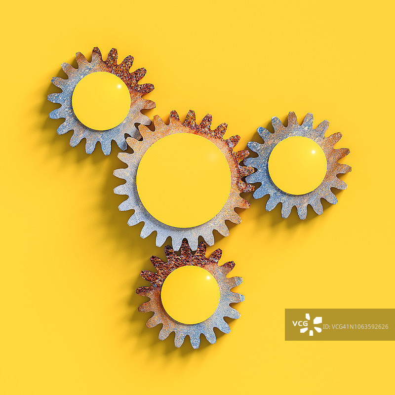 生锈的齿轮图片素材