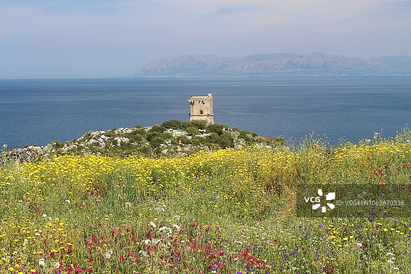 意大利西西里岛斯科佩洛的风景图片素材