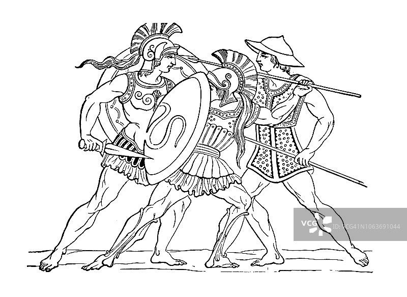 古代希腊战士图片素材