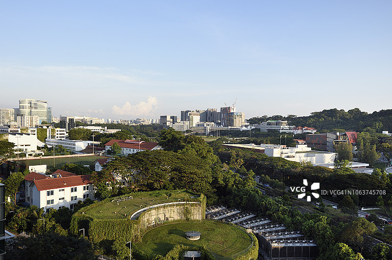 新加坡国立大学校园俯视图图片素材