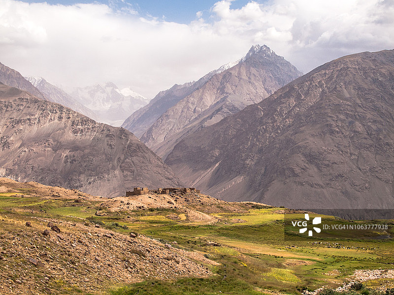 塔吉克斯坦帕米尔高原瓦罕河谷遗迹图片素材