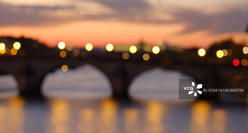 巴黎日落散景图片素材