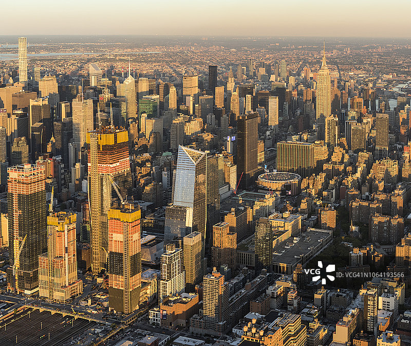 纽约市麦迪逊广场花园航拍图图片素材