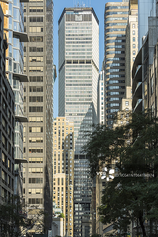 拥挤的城市摩天大楼景观图片素材