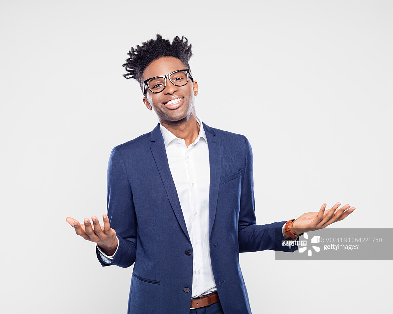 英俊的非裔美国商人图片素材