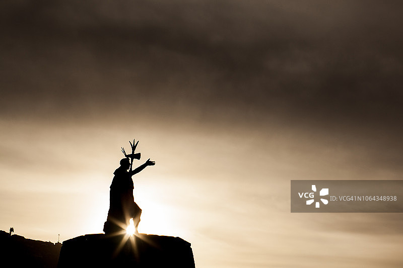 库斯科武器广场上的日落图片素材