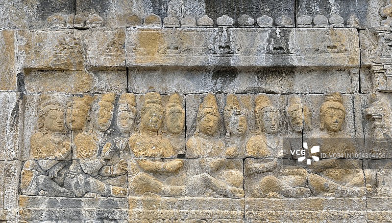 婆罗浮屠寺庙墙图片素材