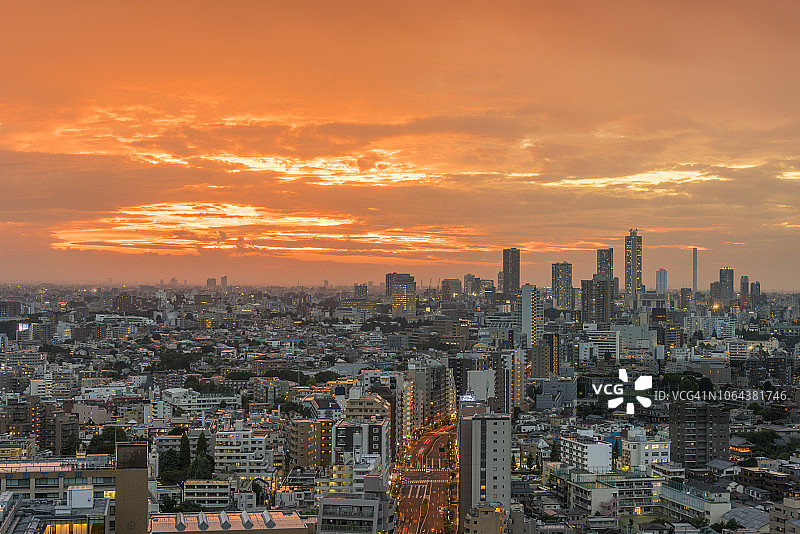 东京日落图片素材