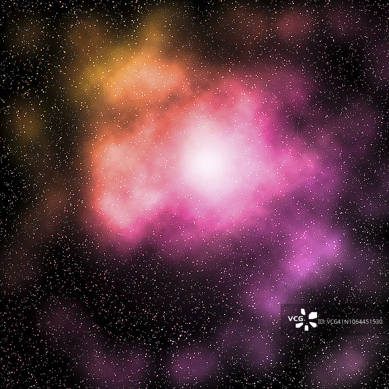 星云和彩色星系，充满星星的宇宙图片素材