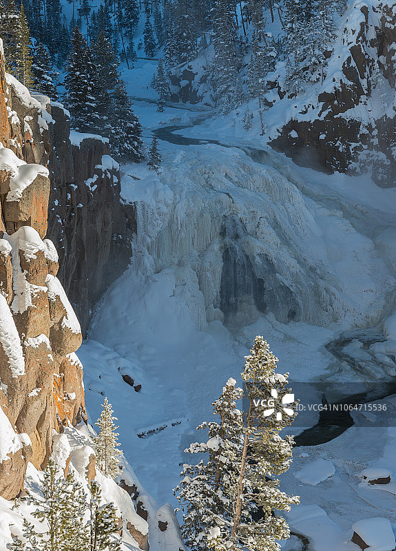 黄石公园的吉本瀑布图片素材