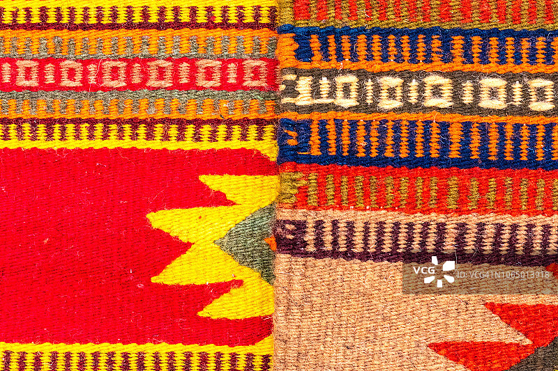 瓦哈卡纺织品抽象图案图片素材