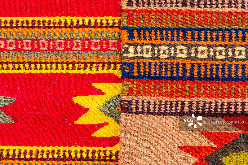 瓦哈卡纺织品抽象图案图片素材