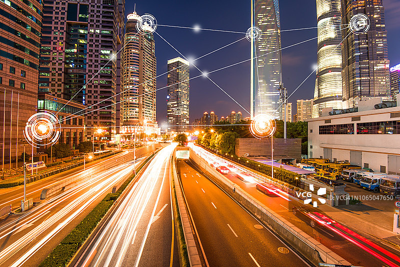 智慧城市的通信与技术图片素材