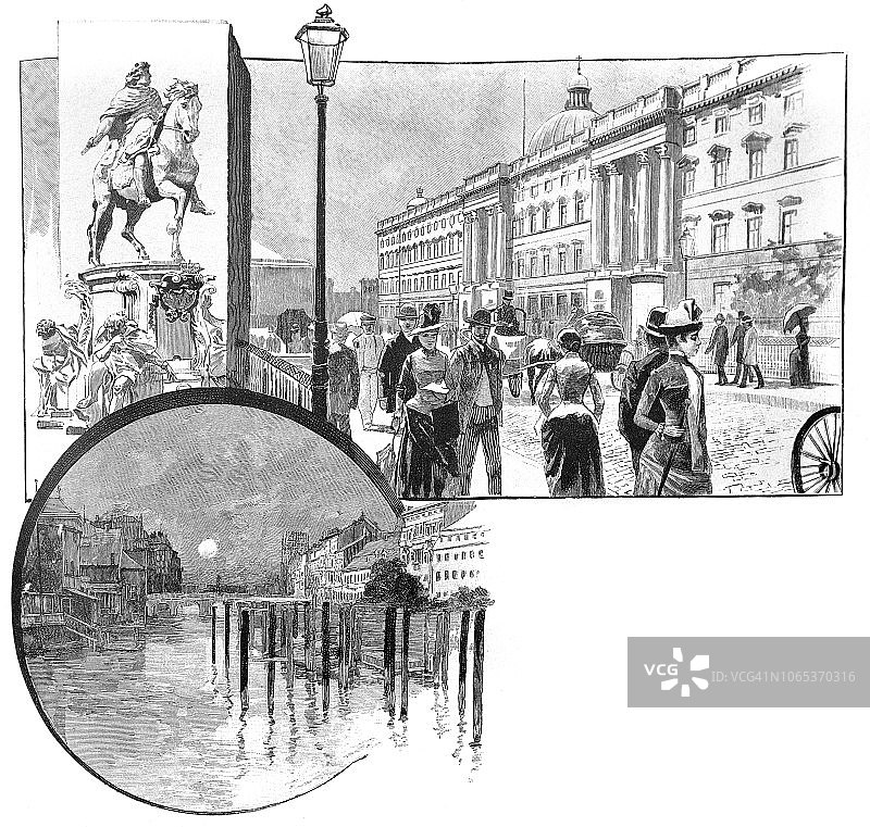 德国维多利亚城市景色 - 1888年图片素材