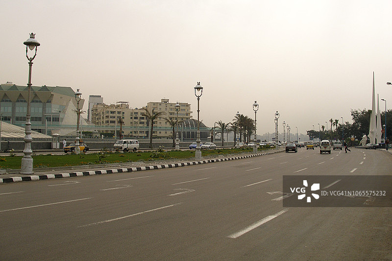 埃及亚历山大的城市风光图片素材
