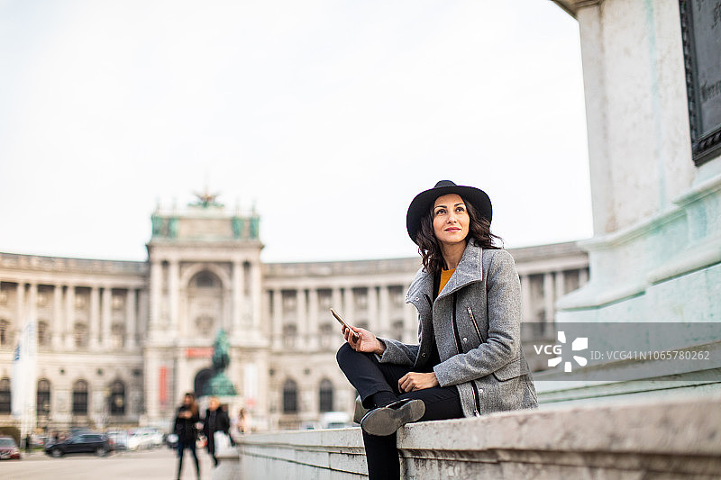 在维也纳的女人图片素材